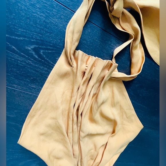 ZARA Limited Edition Mustard Yellow Halter Neck Maxi Dress - Picture 10 of 14